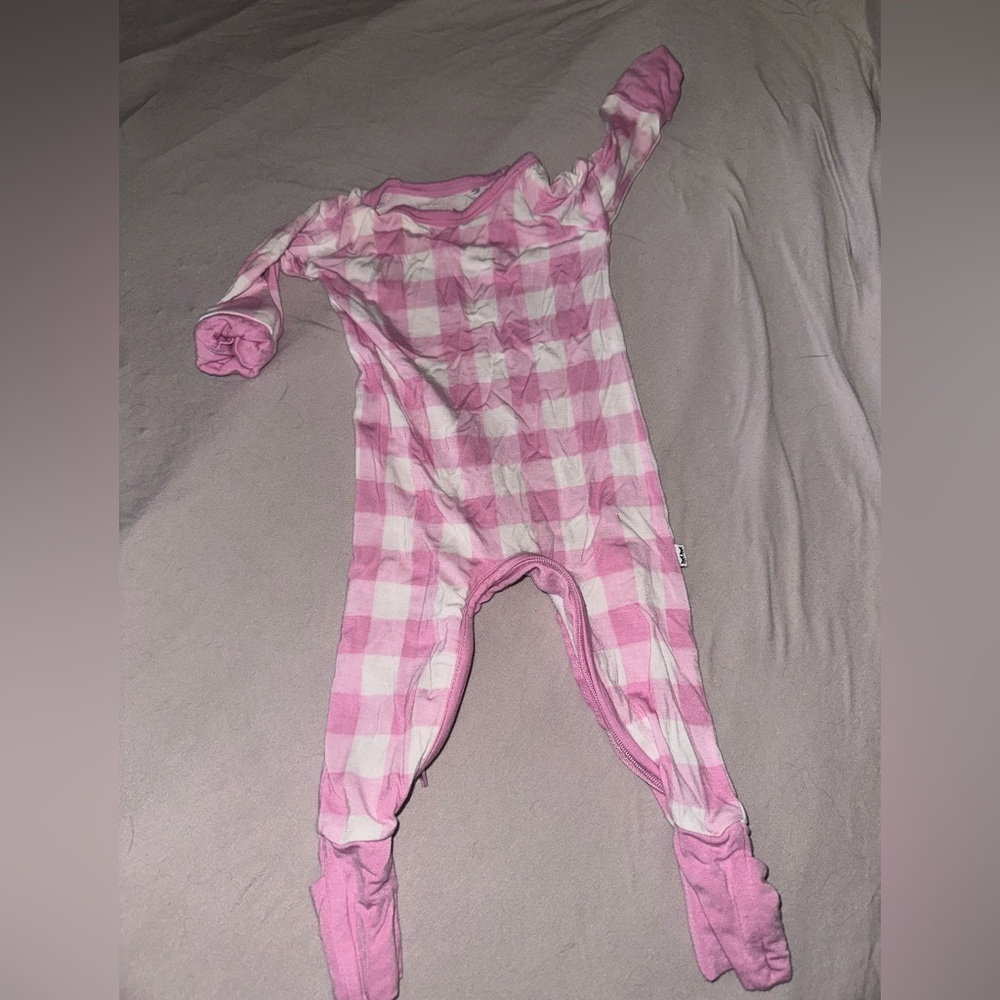 Little Sleepies Pink Plaid Newborn Outfit